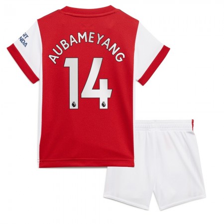 Billiga Fotbollströjor Arsenal Pierre-Emerick Aubameyang 14 Barn Hemma tröja 2021/22 Kortärmad 